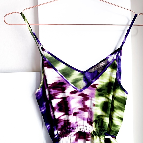 charlie jade 100% silk maxi dress print size small - Picture 2 of 4